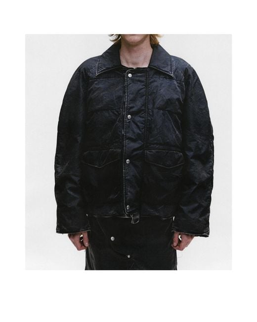 Enfants Riches Deprimes Blue Collared Military Puffer Jacket for men