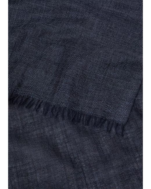 Loro Piana Blue Brina Scarf for men