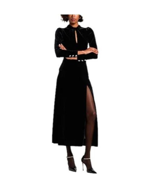 Ganni Black Velvet Dress
