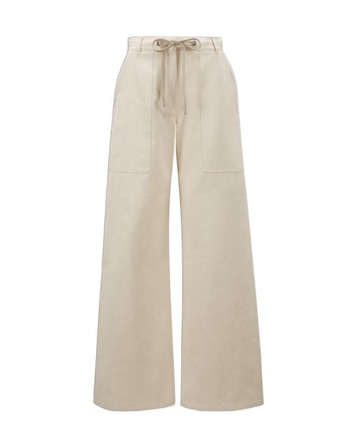 Moncler Natural Cotton Trousers