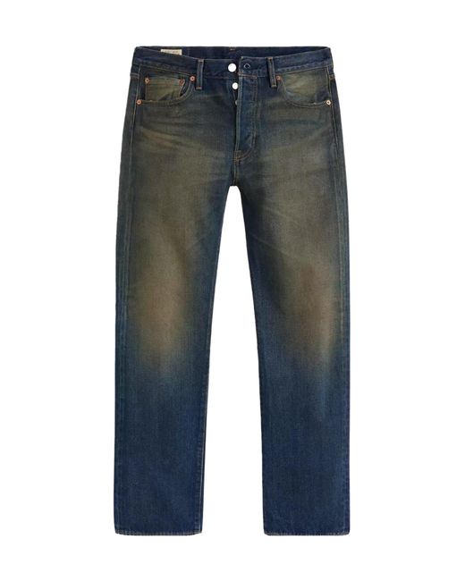 Levi's Blue 501 Button-Fly Jeans for men
