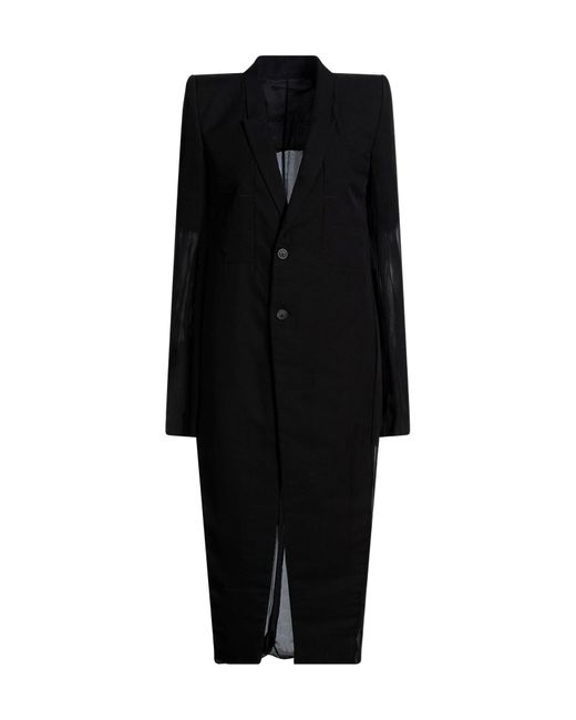 Rick Owens Black Full-Length Jacket