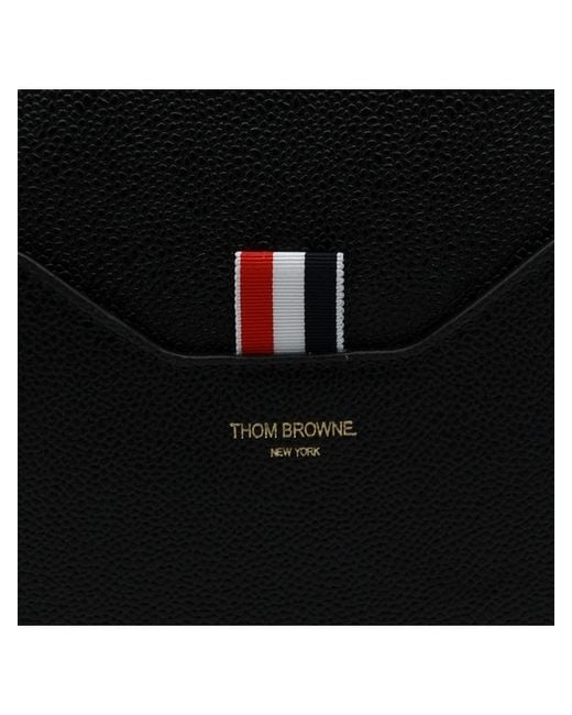 Thom Browne Black Stripe Detail Weekender Bag for men