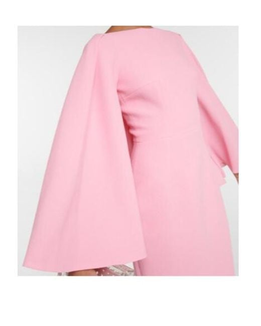 Emilia Wickstead Pink Midi Dress