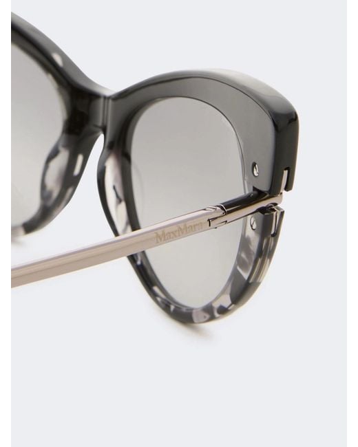 Max Mara Metallic Acetate Cat-Eye Glasses