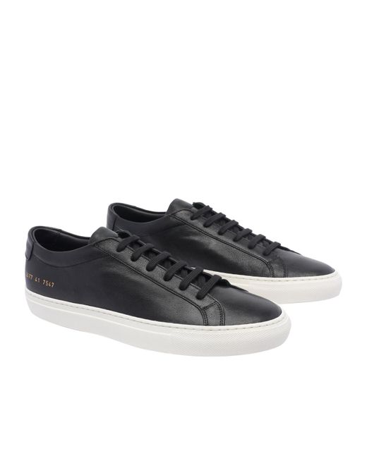 Common Projects Black Leather Sneakers for men