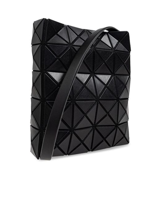 Issey Miyake Black Prism Matte Geometric Patterned Shoulder Bag
