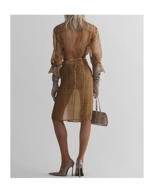 Mugler Natural Organza Wrap Skirt