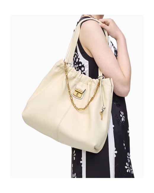 Marc Jacobs Natural The Cristina Logo Detailed Tote Bag