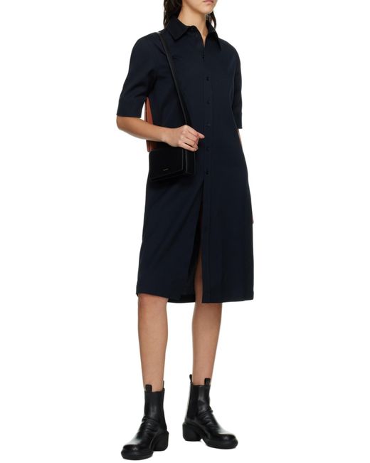Jil Sander Black Round-Toe Ankle Boots