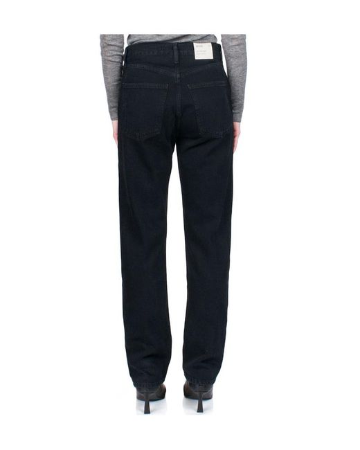 Agolde Black 90's Pinch Waist Cropped Leg Jeans