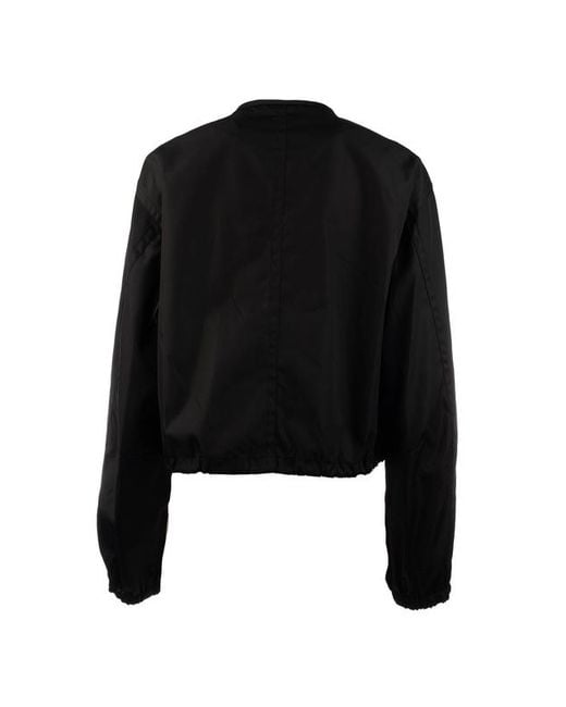 Prada Black Re-Nylon Logo-Plaque Jacket