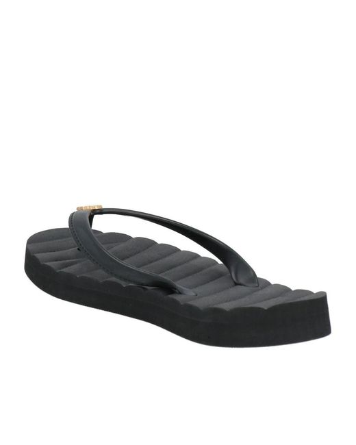 Tory Burch Black Plain Colour Flip Flops