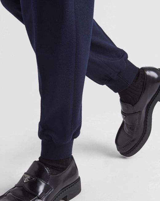 Prada Blue Wool Joggers for men