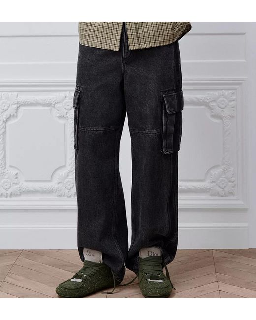 Dior Gray Cargo Jeans for men