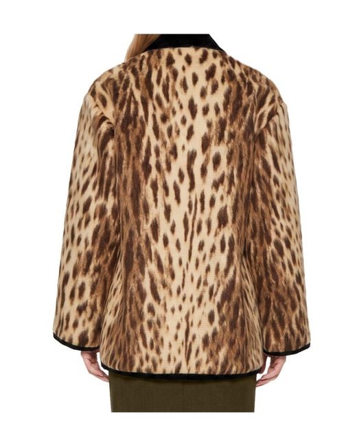 Forte_forte Brown Royal Leopard Double-Breasted Coat