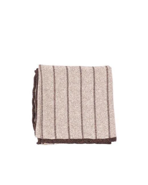 Brunello Cucinelli Pink Striped Pocket Square for men
