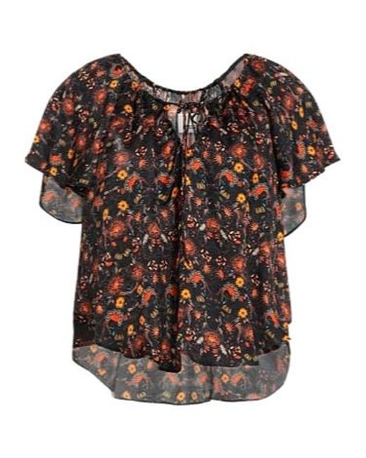 Isabel Marant Black Short-Sleeved V-Neck Top