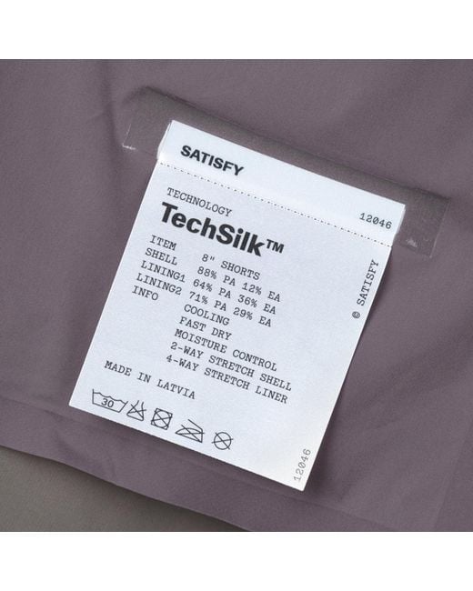 Satisfy Gray Layered Performance Shorts for men
