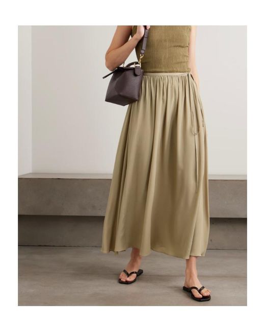 Joseph Natural Elba Tie-Detailed Crepe De Chine Maxi Skirt