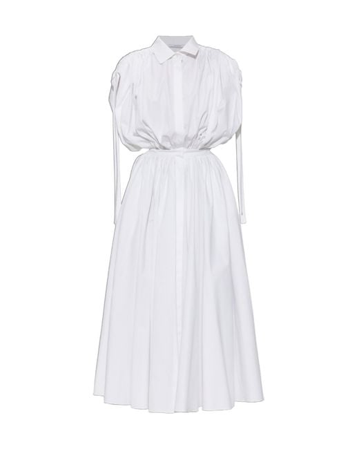 Givenchy White Draped Midi Dress
