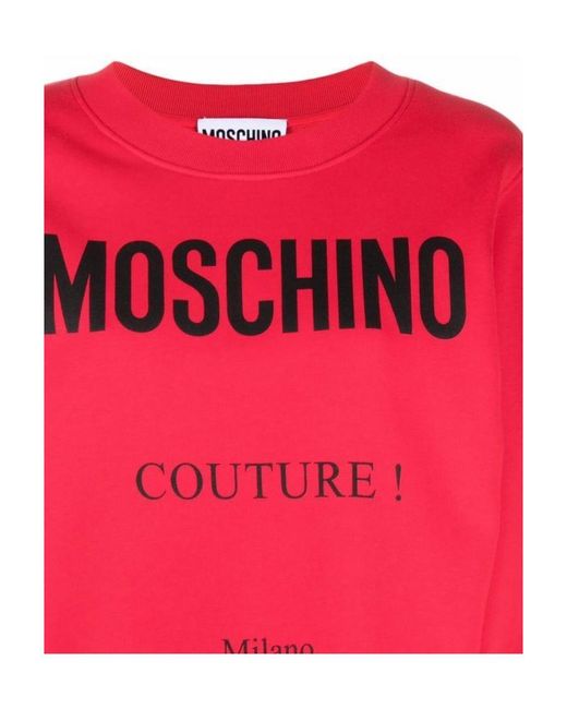 Moschino Pink Logo-Print Cotton Sweatshirt