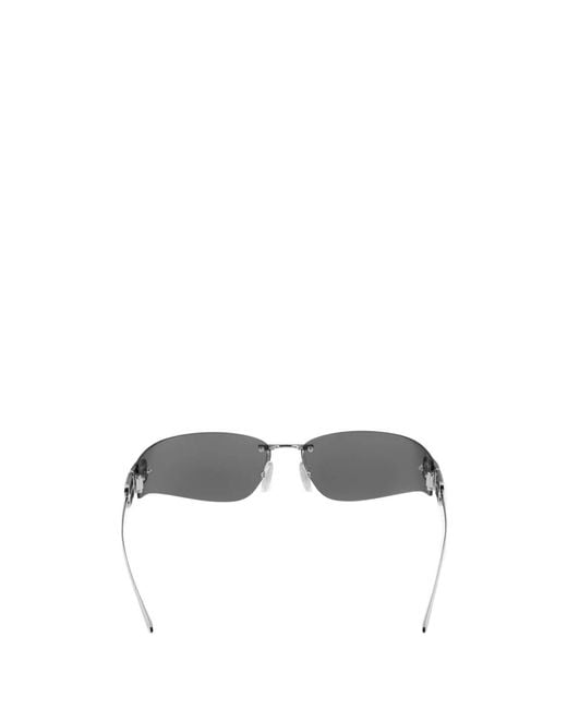Balenciaga White Eyewear Wrap-Around Sunglasses