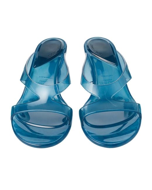 Jimmy Choo Blue Jelly Drop 50 Sandals