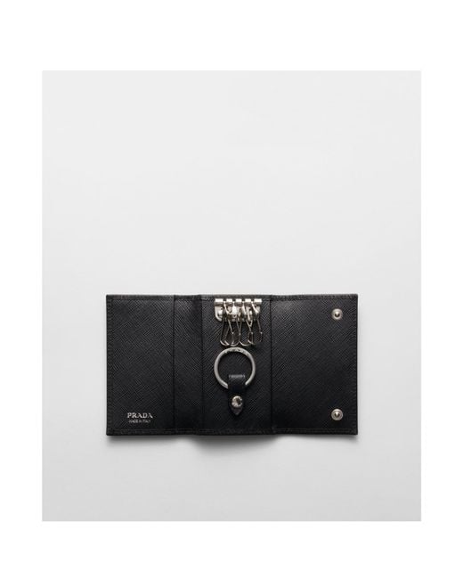 Prada Black Saffiano Leather Key Case