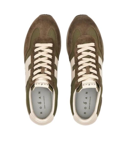 Hogan Brown Athletic Low-Top Sneakers for men