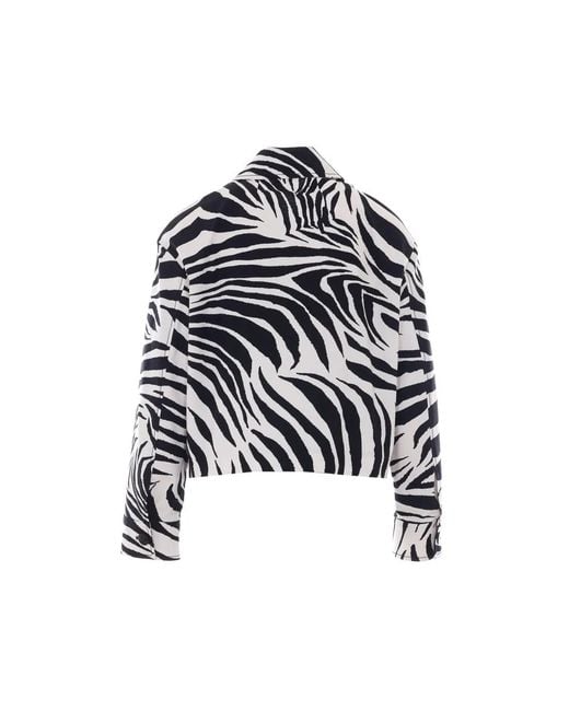 Max Mara White Studio Carabo Zebra Printed Jacket
