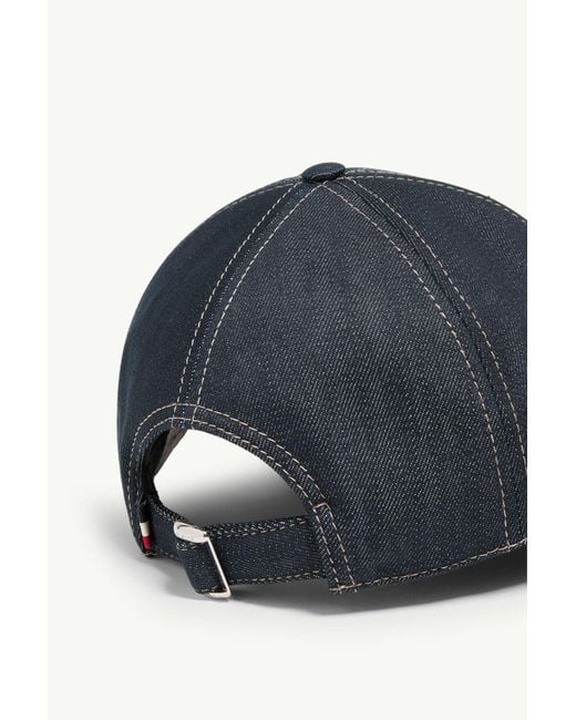 Moncler Blue Denim Baseball Cap for men