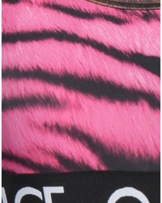 Dolce & Gabbana Pink Sleeveless Tiger-Print Crop Top