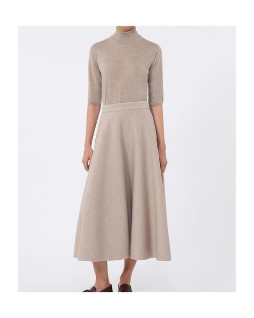 Max Mara Multicolor High-Neck Short-Sleeved Knitwear