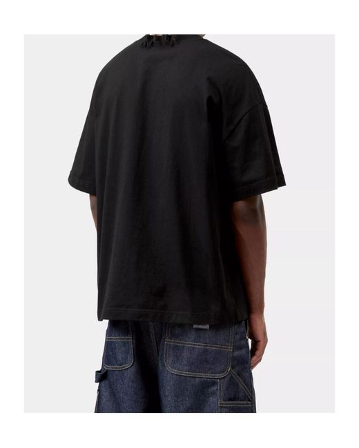 Carhartt Black S/S Deconstructed Label T-Shirt for men