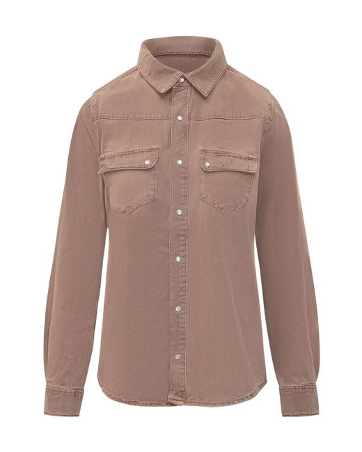 Ba&sh Brown Jada Western Shirt Top