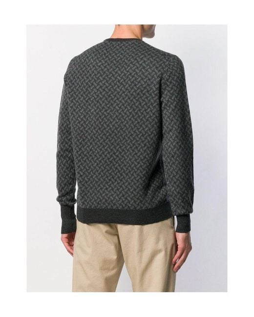 Drumohr Gray Crew-Neck Cashmere Sweater for men