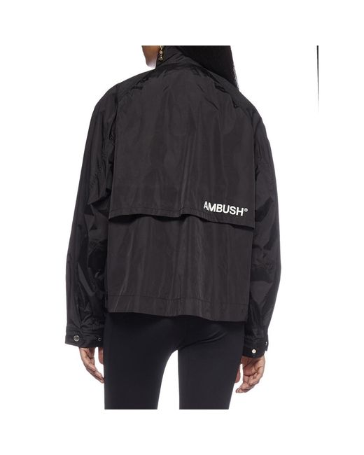 Ambush Black Logo-Print Hooded Jacket