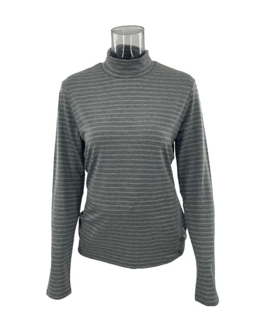 Max Mara Gray Striped Top