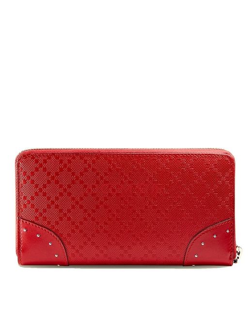 Gucci Red Zipper Wallet