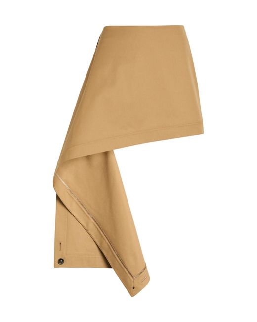 Loewe Natural Asymmetric Cotton And Silk-Blend Mini Skirt