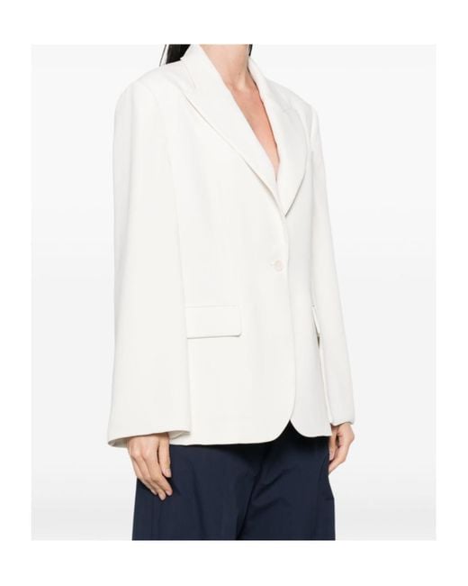 P.A.R.O.S.H. White Single-Breasted Blazer