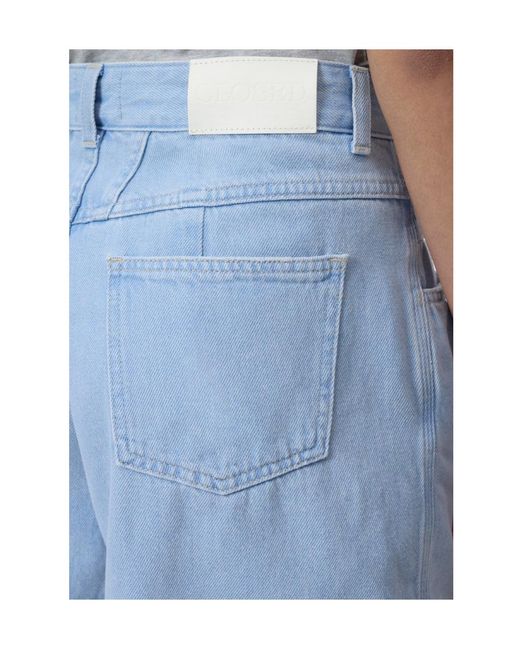 Closed Blue Jocy-X Frayed Denim Shorts