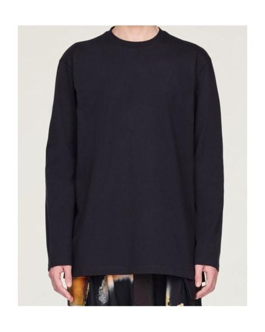Y-3 Blue Long-Sleeved Crewneck T-Shirt for men