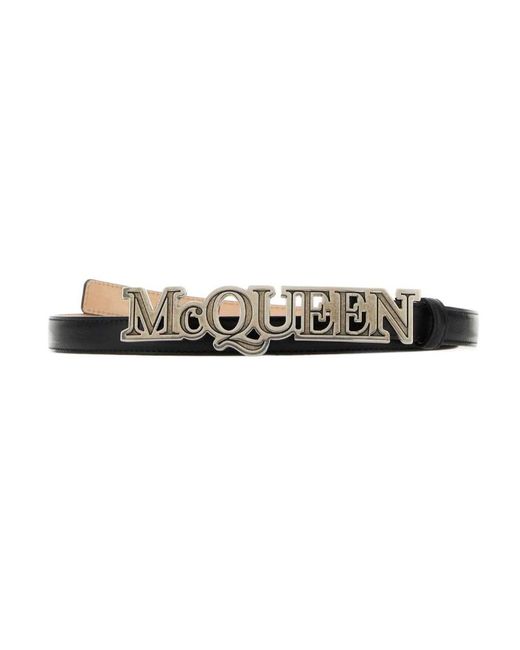 McQueen Multicolor Logo Plaque Belt for men