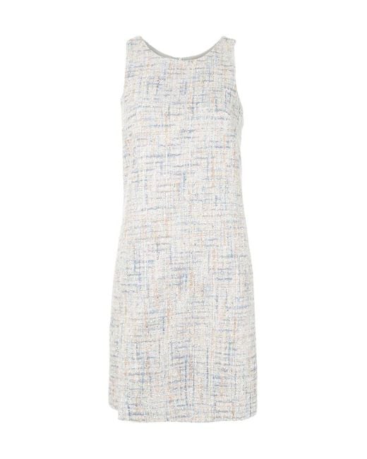 Emporio Armani White Tweed Shift Dress
