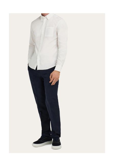Ferragamo White Long Sleeve Shirt