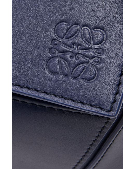 Loewe Blue Anagram Embossed Small Puzzle Bag