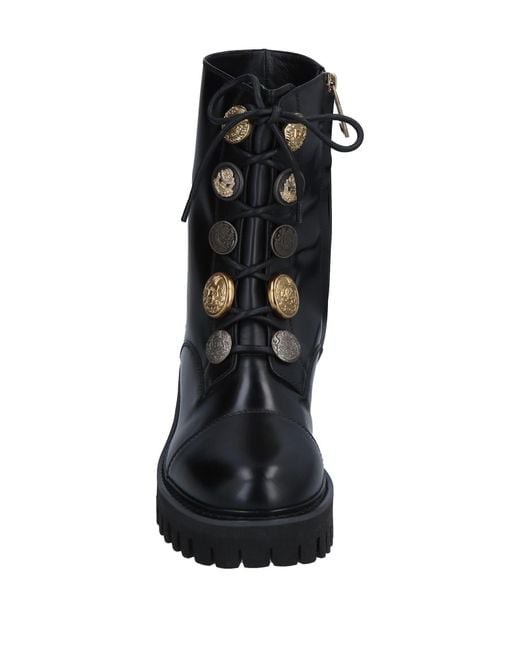 Dolce & Gabbana Black Solid Color Ankle Boots