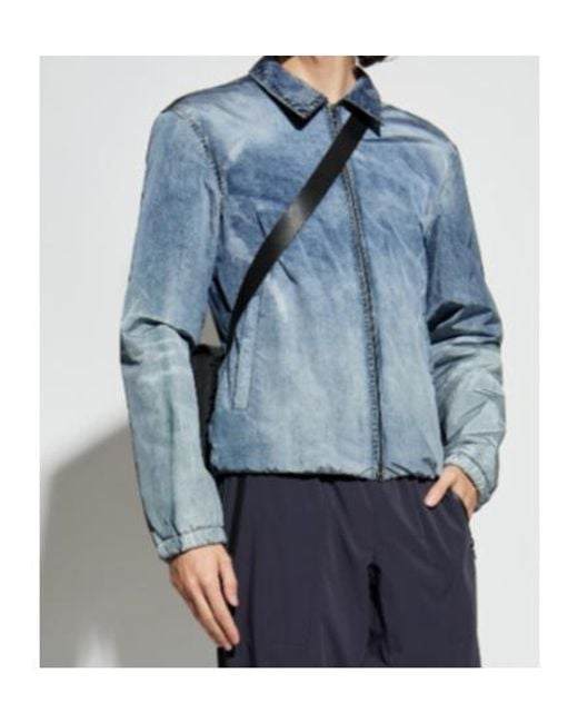 DIESEL Blue Denim Jackets for men